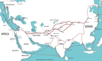 汉朝丝绸之路连接哪个区域的商路 欧亚南部